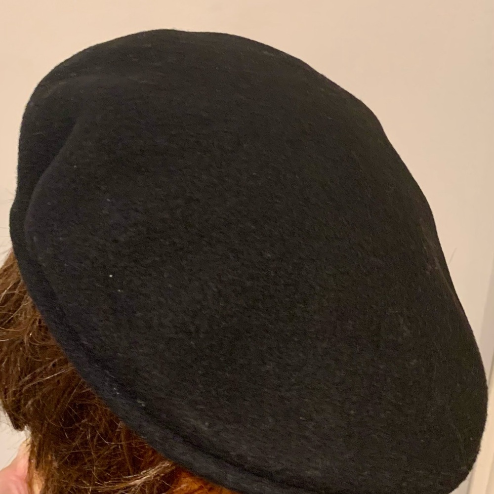 Kangol Black Wool Beret Hat
